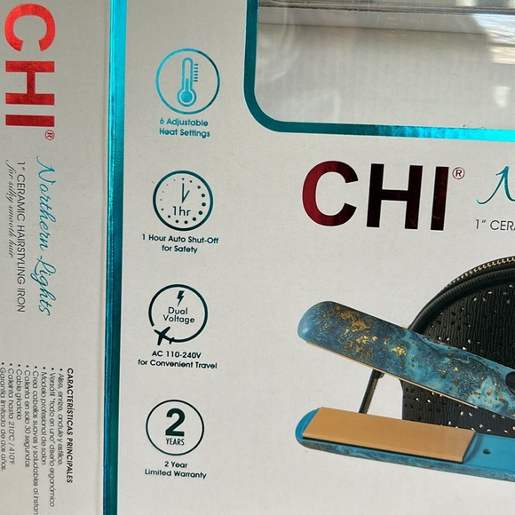 NIB Chi 1" Flat Iron Northern Lights - Picture 6 of 6